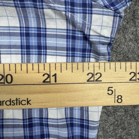 Polo Ralph Lauren Button Down Shirt‎ Mens M Stretch Blue Pony Plaid Check - Picture 5 of 9